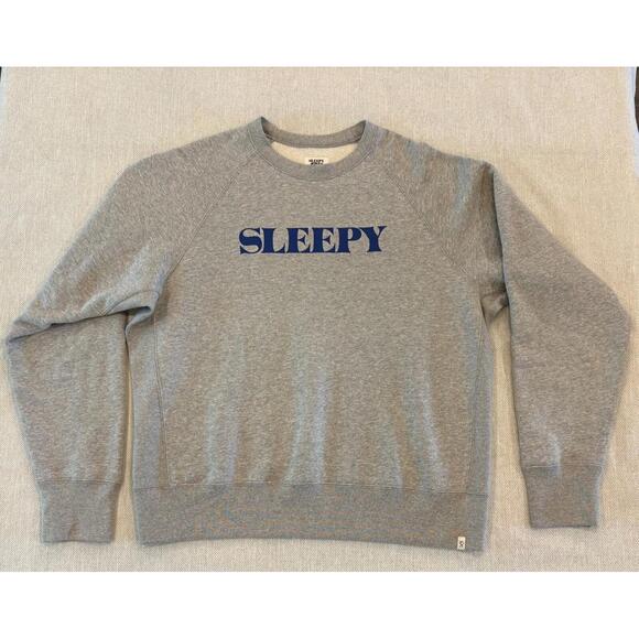 Sleepy Jones Logo Sweatshirt Mens XL Heather Gray Loungewear MSRP$138 - Picture 1 of 9